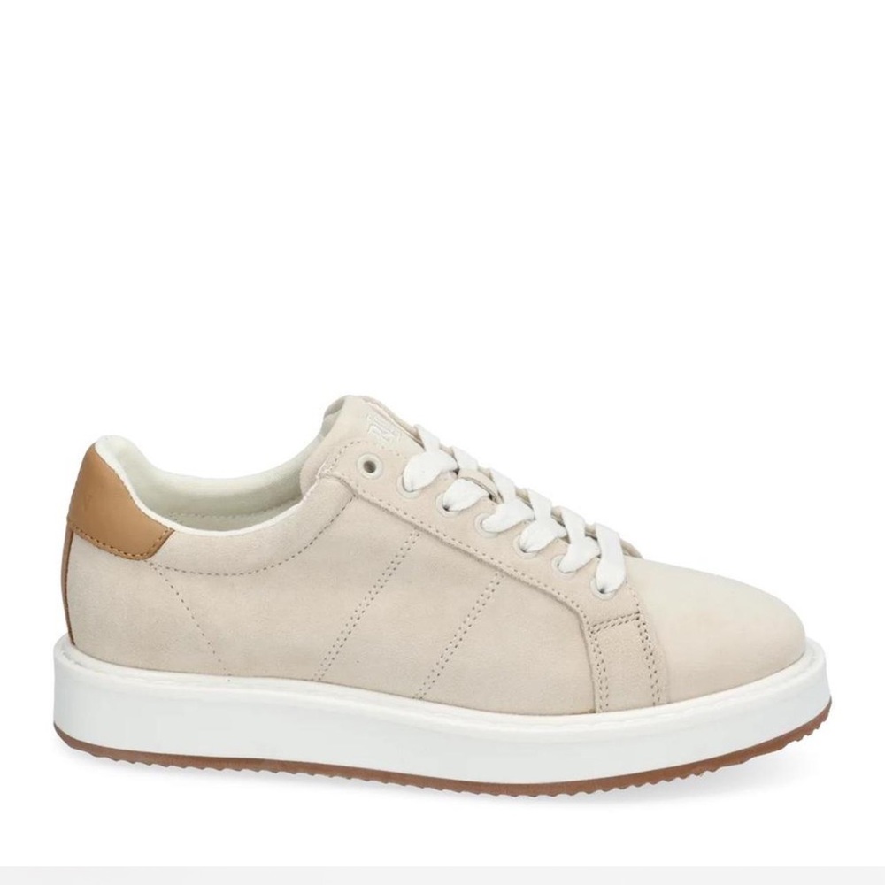 Ralph Lauren Beige and Brown Low-Top Sneakers